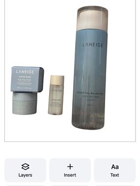 Laneige Skincare Bundle – Skin Refiner Light + Water Bank + Cream Skin ✨